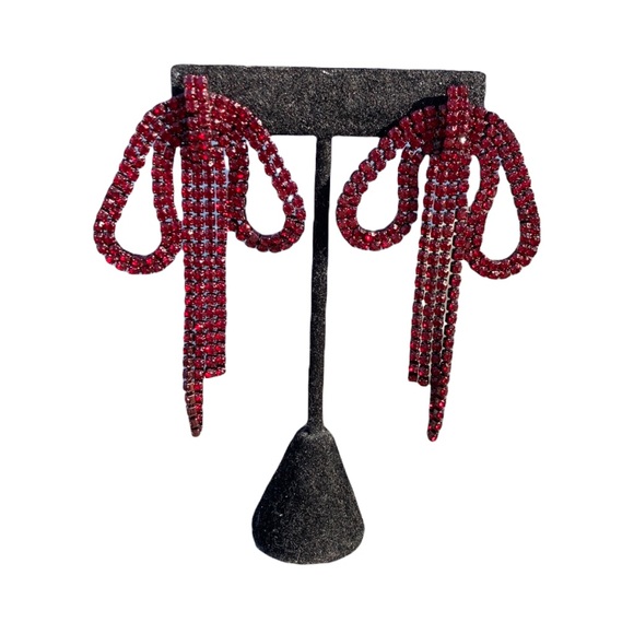 ⚜️Red Christmas Bow Earrings! NWOT! - Picture 4 of 4